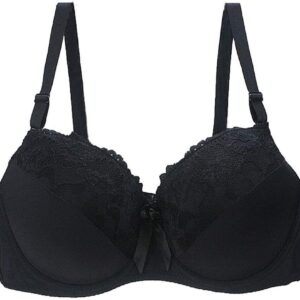 Swbreety Lace Bra for Womens Full Coverage Underwire Bras Padded Underwear