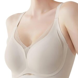 QGEOJ Honeylove Bra for Women, Comfort Soft Support Bra, Wireless Full-Coverage Everyday Bra Invisible Bralette