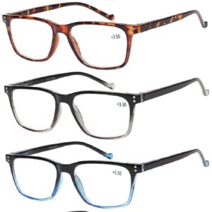 5 Pack Reading Glasses Men Women Spring Hinge Comfortable Glasses for Reading