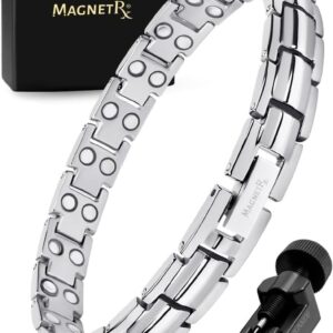 MagnetRX® Women’s Ultra Strength Magnetic Bracelet – Effective Titanium Magnetic Bracelets for Women – Adjustable Bracelet Length with Sizing Tool for Perfect Fit