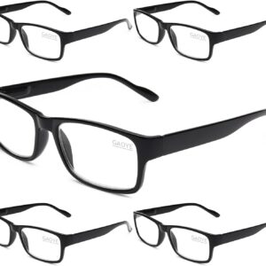 Gaoye 5 Pack Reading Glasses Men and Women, Blue Light Blocking Readers, Computer eye glasses, Stylish Cheaters