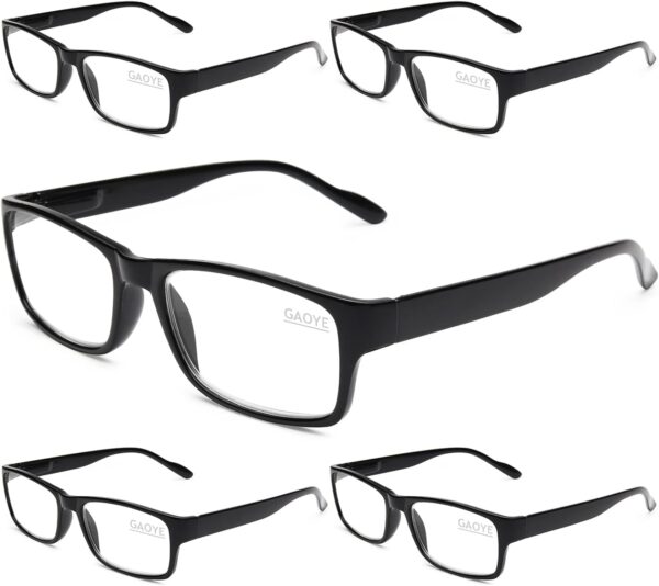 Gaoye 5 Pack Reading Glasses Men and Women, Blue Light Blocking Readers, Computer eye glasses, Stylish Cheaters