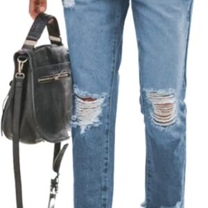 SIDEFEEL Women’s Boyfriend Jeans Stretchy Ripped Distressed Denim Pants