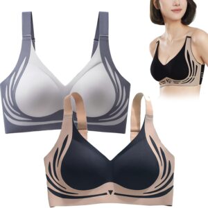 Zekear Wireless Push-Up Bra,Bloommiss Ultimate Lift Bra,Lushfitting Powerful Push-Up Seamless Bra