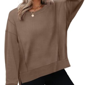 Jescakoo Sweatshirt for Women Crewneck Long Sleeve Top Trendy Workout Casual Fall Sweater 2024