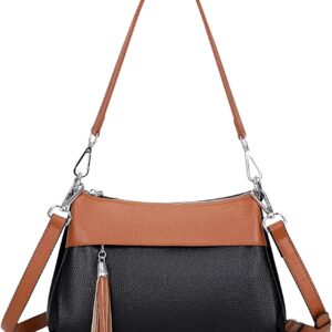 Over Earth Leather Handbags for Women Small Hobo Shoulder Bag Ladies Crossbody Purse