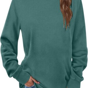 Women Sweatshirt Crewneck Fleece Oversized Solid Long Sleeve Sweatshirts Fall Pullover 2024 Fashion Trendy Clothes