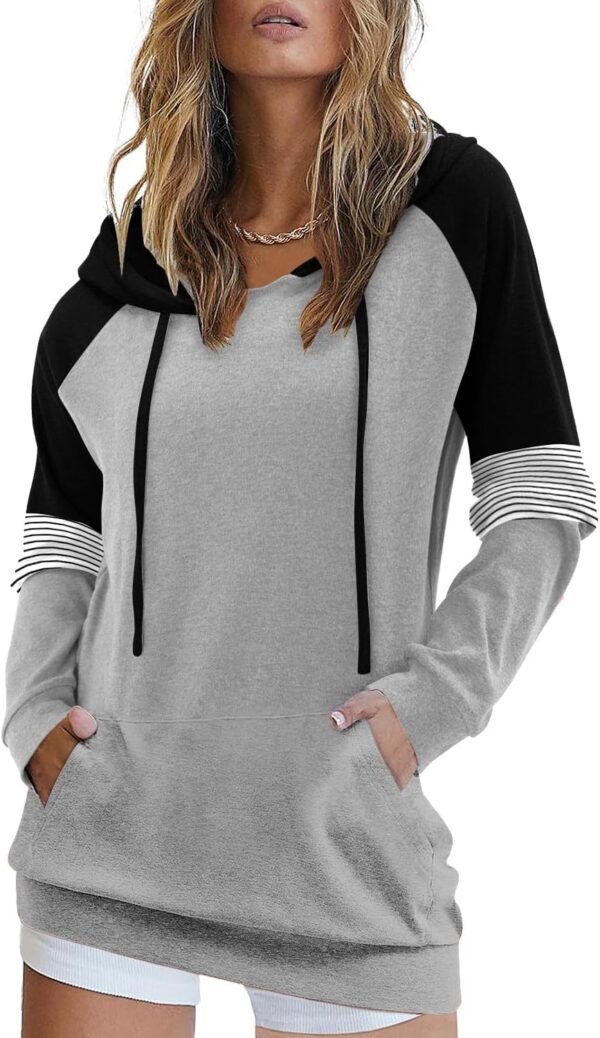 CHICZONE Women Long Hoodies Long Sleeve Hooded Sweatshirt Fall Drawstring Pullover Tops with Pockets