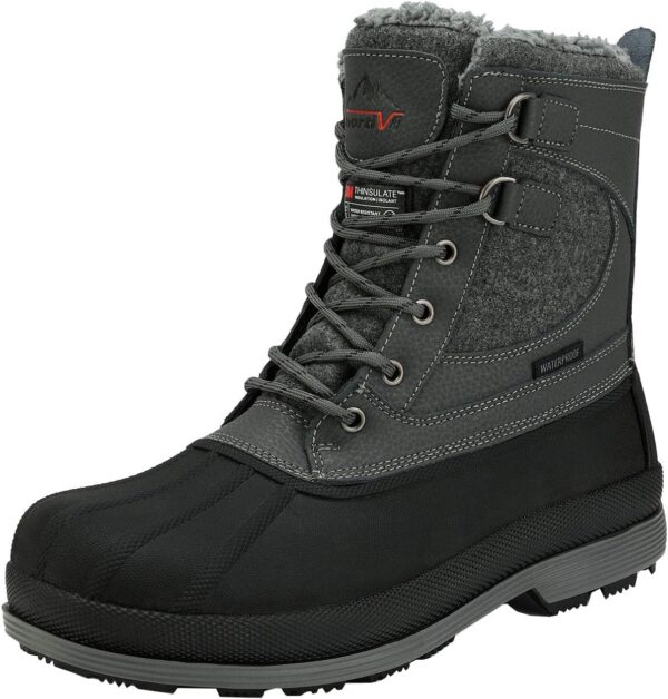 NORTIV 8 Men's Waterproof Winter Snow Boots