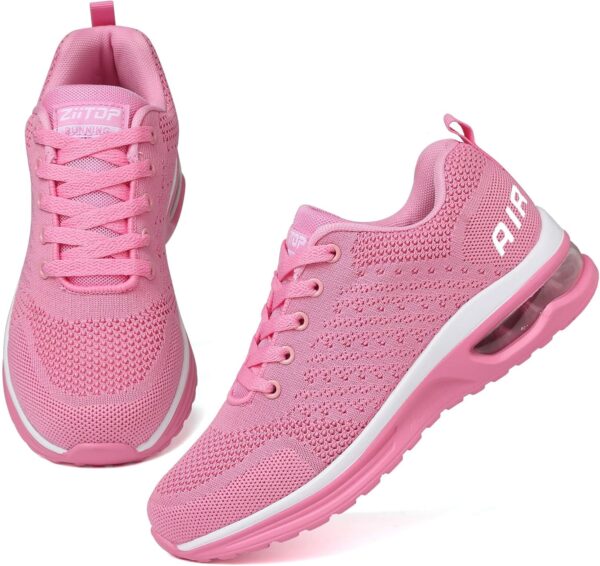 ziitop Running Shoes for Women Walking Shoes Athletic Air Cushion Tennis Shoes Ladies Non Slip Lightweight Fashion Sneakers Breathable Mesh Sport Shoes Girls Workout Casual Gym Jogging Shoes