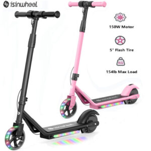 Electric Scooter 6 to10MPH 150W Motor 2 Speeds Adjustable LED Lights for Kids