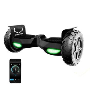 Swagtron T6 Off-Road 10″ Hoverboard 12 Mph Bluetooth 600W 420 lb Weight Limit UL