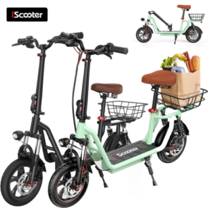 iScooter 500W Electric Scooter 21Miles Long Range 12” Folding E-Scooter W/ Seat