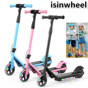 Kid Electric Scooter for 6-14 Age 150W 2 Speed Adjust Height E-Scooter LED Light