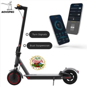 AOVOPRO AP07 Electric Scooter 10.4AH Dual Suspension Turn Signals Foldable 19MPH