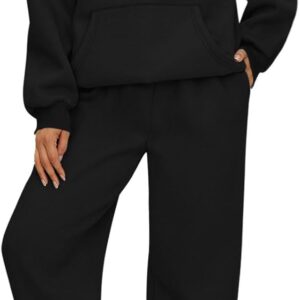 AUTOMET Womens 2 Piece Outfits Lounge Hoodie Sweatsuit Sets Oversized Sweatshirt Baggy Fall Fashion Sweatpants with Pockets