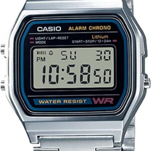 Casio Men’s A158W-1 Classic Digital Stainless Steel Bracelet Watch