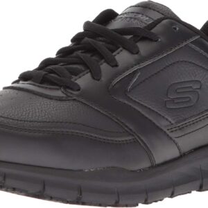 Skechers for Work Women’s Nampa-Wyola Food Service Shoe, Black Polyurethane