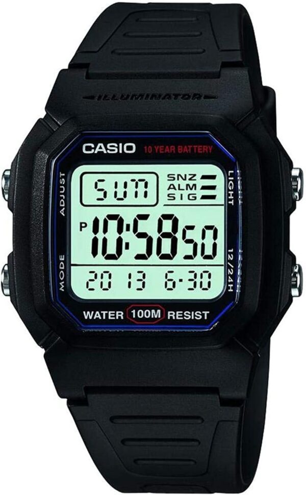 Casio Men’s W800H-1AV Classic Sport Watch with Black Band