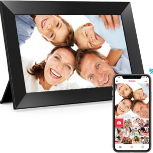 Frameo 10.1 Inch WiFi Digital Picture Frame, 1280×800 HD IPS Touch Screen Photo Frame Electronic, 32GB Memory, Auto-Rotate, Wall Mountable, Share Photos/Videos Instantly via Frameo App from Anywhere