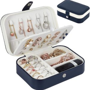 Jewelry Box, Travel Jewelry Organizer Cases with Doubel Layer for Women’s Necklace Earrings Rings and Travel Accessories…