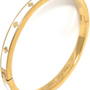 Kate Spade New York Spot The Spade Hinged Bangle Bracelet White