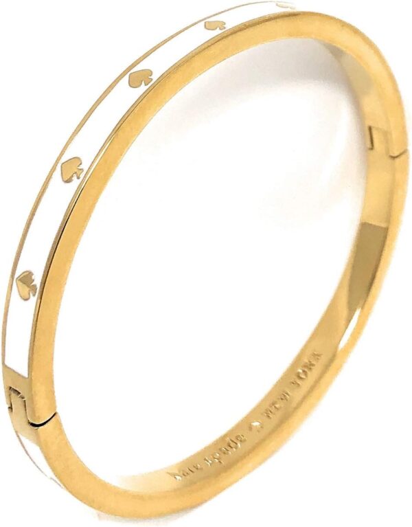 Kate Spade New York Spot The Spade Hinged Bangle Bracelet White