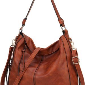 Hobo Bags for Women, Fashion Ladies Purse and Handbags Faux Leather Shoulder Bags with Detachable Long Strap, VONXURY