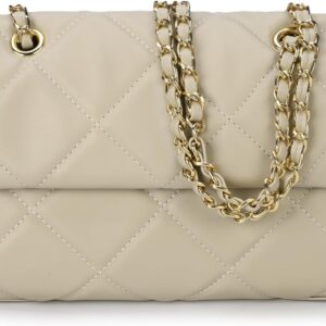 Gladdon Quilted Crossbody Purse for Women Small Ladies Shoulder Bags with Chain Trendy Clutch Purses Cute Designer Bag