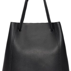 Dulcet Project Leather Tote Bag for Women Large Shoulder Bag Crossbody Work Travel Classic Bucket with Adjustable Strap