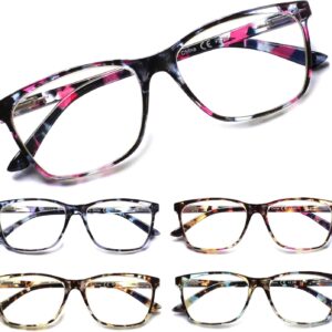 SIGVAN Ladies Reading Glasses Blue Light Blocking Spring Hinge Fashion Pattern Print Eyeglasses for Women