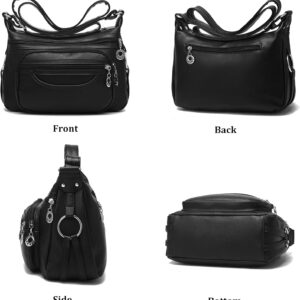 Women Crossbody Bags Large Shoulder Bag Lightweight Messenger Purses Soft PU Leather Hobo Handbags Small Satchel Wallet