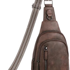 CLUCI Crossbody Bags for Women Sling Bag for Woman Cross Body Purse for Women Fanny Pack Leather Sling Travel Bag