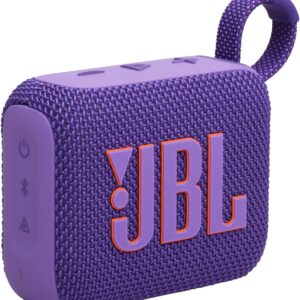 JBL Go 4 – Ultra-Portable, Waterproof and Dustproof Bluetooth Speaker, Big Pro Sound with Punchy bass, 7-Hour Built-in Battery, Made in Part with Recycled Materials (Purple)