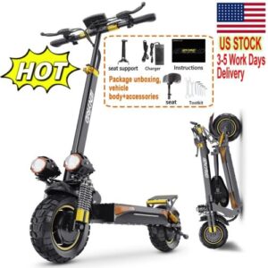 Electric Scooter 2OOO Dual Motor Adult Folding With Seat Off Road Waterproof US