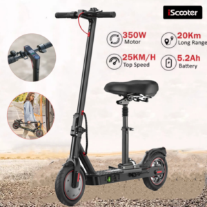 iScooter Electric Scooter W/ Seat 350W 25KM/H Adult Long Range Folding E-Scooter