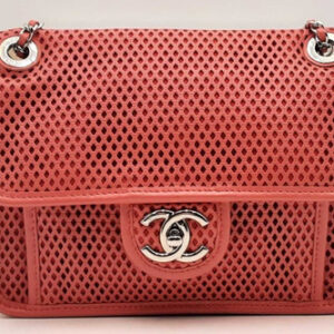 Chanel Perforated Red Leather Up In The Air Flap Shoulder Bag Eb0125lexzsa