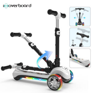 3 Wheel Electric Scooter for Kids Age 3-8 E-Scooter Adjustable Handle 4.9mph LED