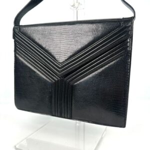 Yves Saint Laurent Shoulder bag Clutch Bag 2way Purse Leather Black Auth