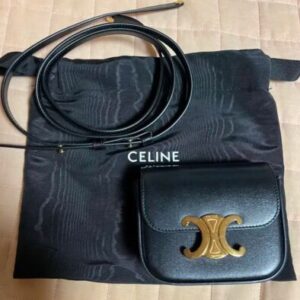 Celine Triomphe Shoulder Bag Smooth Calfskin Mini