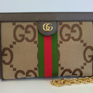 Auth Gucci Ophidia GG Brown Small Chain Shoulder Bag