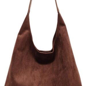 AJUBENCE Suede Bag Hobo Bag Tote Bag for Women Shoulder Bag Purse Slouchy Handbag for Work