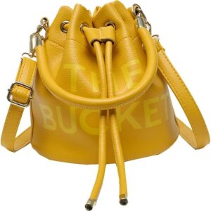 Small Bucket Bag for Women, Leather Bucket Bag Purses, Crossbody/Handbag/Hobo Bag(7.9 * 7.9 * 8.3in)