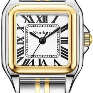 Szaikyri Classic Square Watches for Women with Roman Numerals Ladies Casual Dress Watch Montre Femme