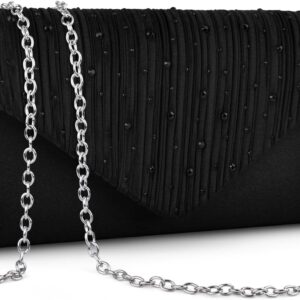 TINDTOP Clutch Purses for Women, Formal Evening Clutch Bags Sparkling Shoulder Envelope Party Handbags