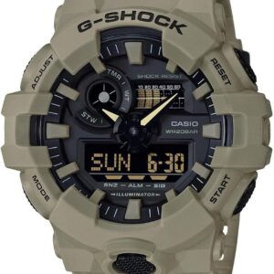 Casio Men’s XL Series G-Shock Quartz 200M WR Shock Resistant Resin Color: Matte Tan (Model GA-700UC-5ACR)