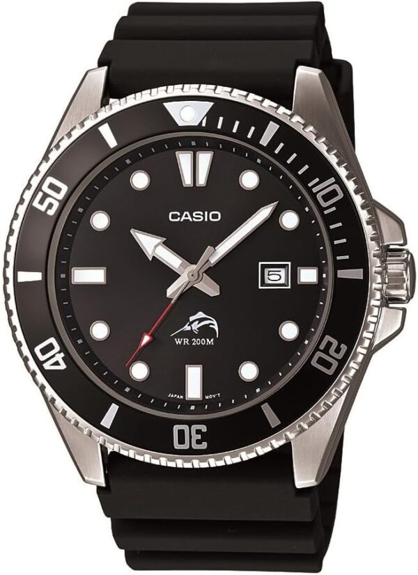 Casio Men's Black Analog Anti Reverse Bezel Watch