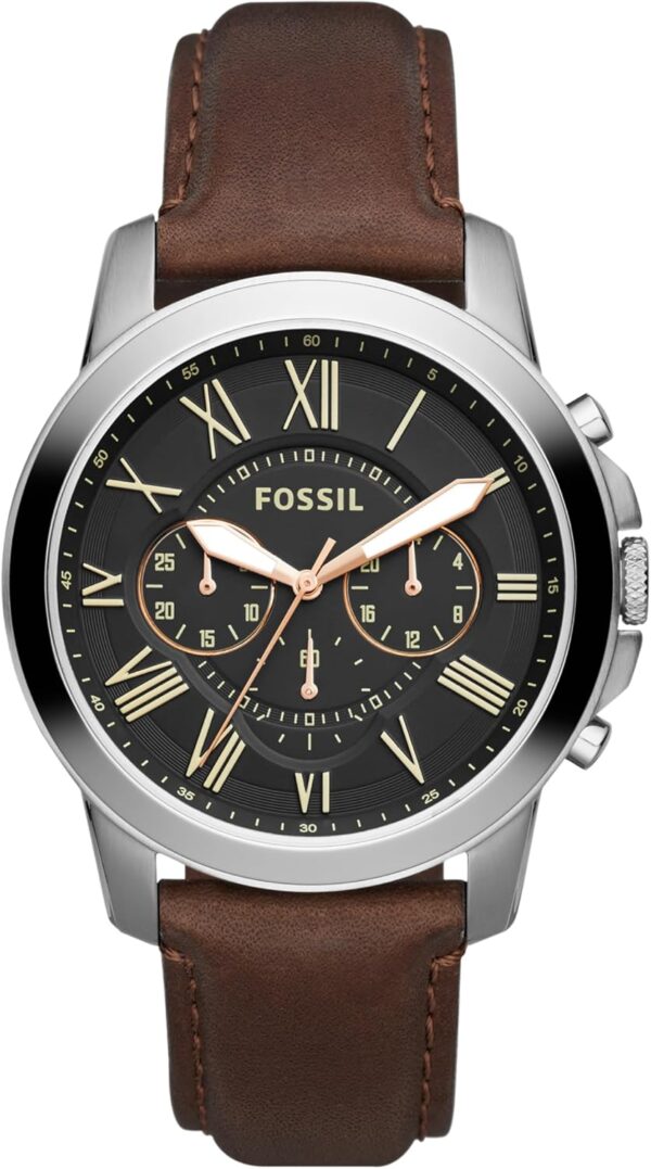 Fossil Fs4813p Grant Chronograph Brown Leather Watch Watch For Men