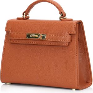 Womens Leather Satchel Bags 9 * 2.5 * 5.5in Shoulder Purses Mini Top Handle Handbags Ladies Designer Purses