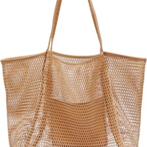 HOXIS Mesh Beach Tote Womens Shoulder Handbag